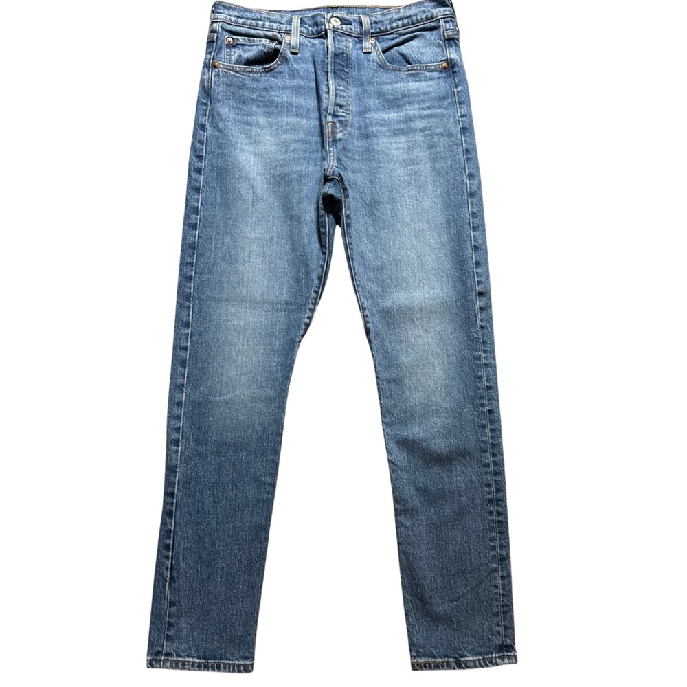 Levi's 501 S Premium Skinny Jeans Womens 31 (Fits 30x30) Blue Button Fly